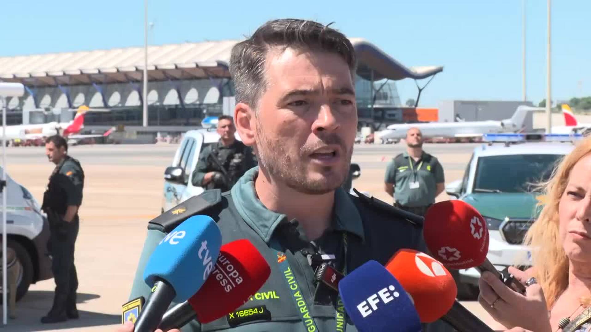 Preparado el dispositivo de seguridad de la Guardia Civil en Barajas ante la visita del Papa