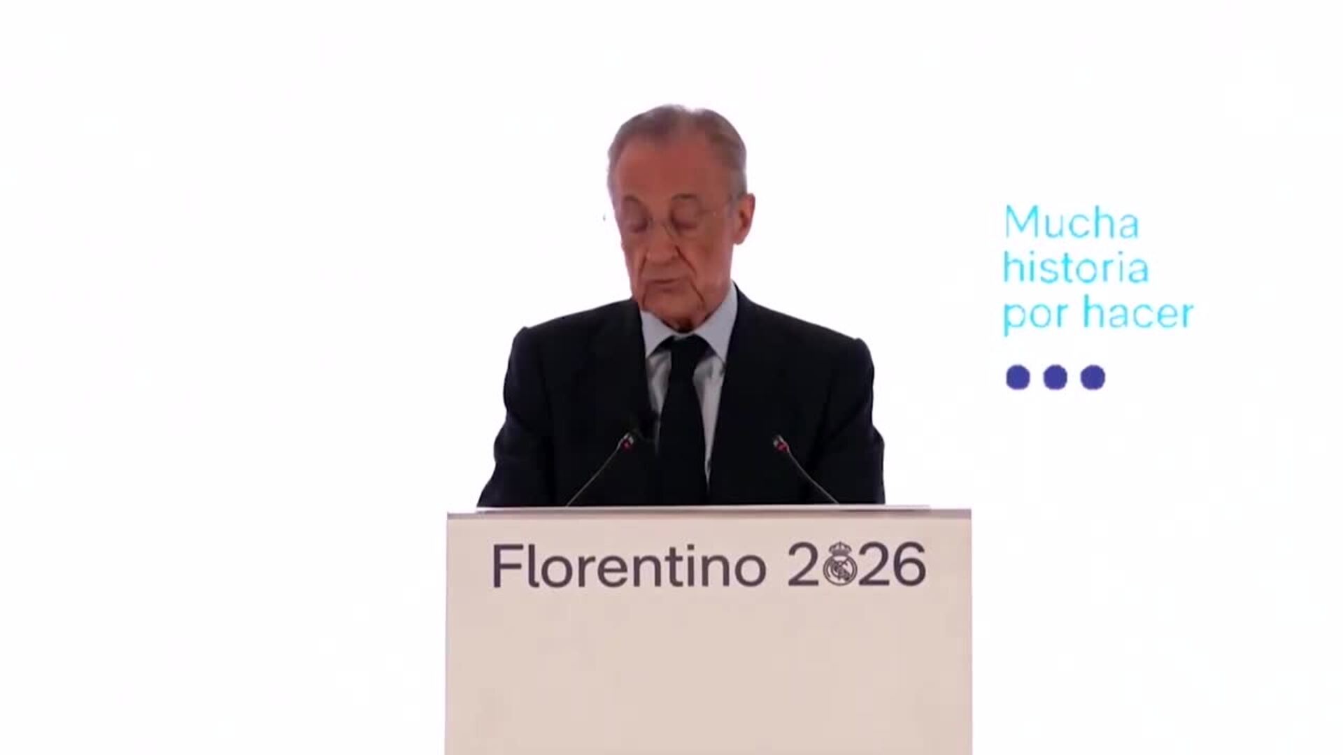 Florentino Pérez: "Aquí sigo, los socios me conocen, para defender al Real Madrid"
