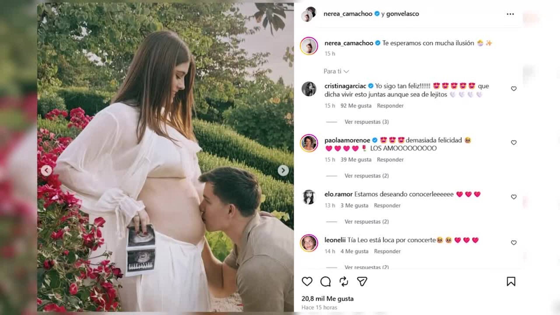 Nerea Camacho anuncia que está embarazada
