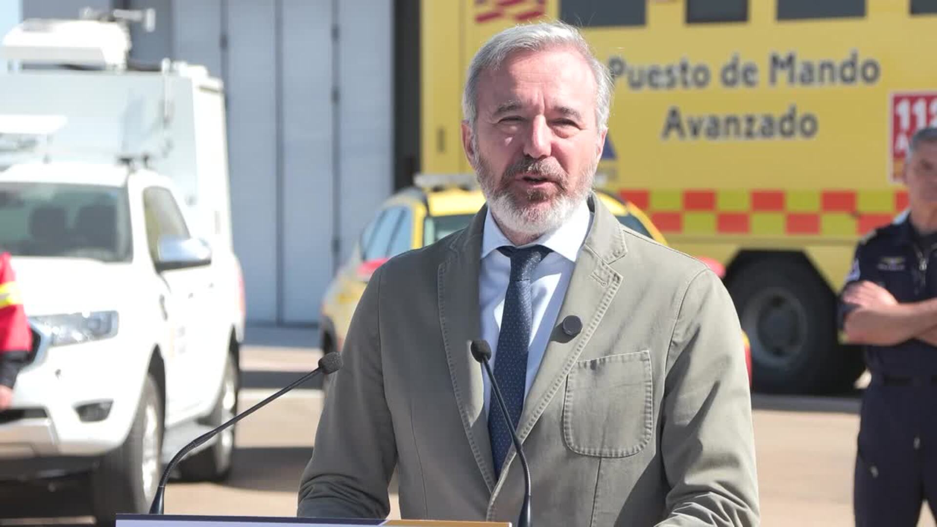 Azcón inaugura la Base de Emergencias de Villanueva, una "infraestructura estratégica"