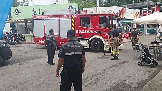 Susto en la Feria de Muestras por el incendio en un puesto hostelero