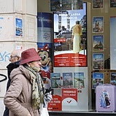 Una agencia de viajes que vende los paquetes del Imserso.