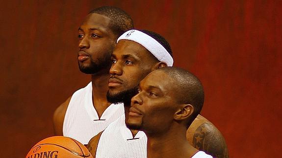 James, Wade y Bosh. 