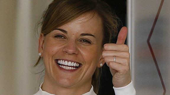 Susie Wolff, en el circuito de Silverstone. 