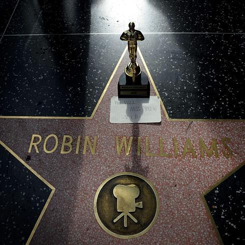 La estrella de Robin Williams en el Paseo de la Fama. 