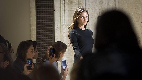 Victoria Beckham, tras el desfile. 