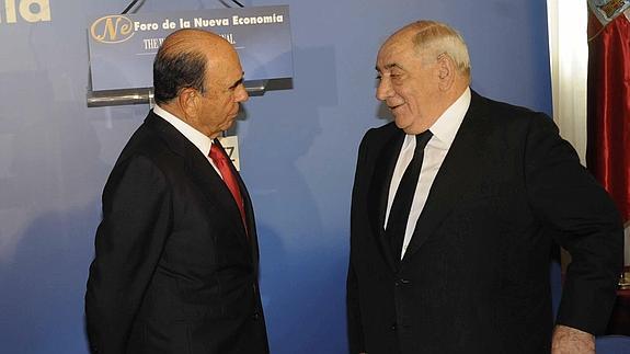 Emilio Botín, junto a Isidoro Álvarez.