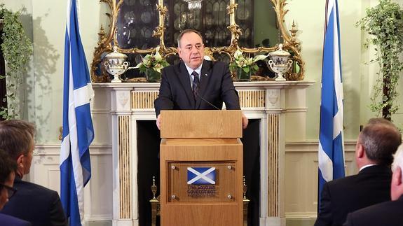 El primer ministro escocés Alex Salmond