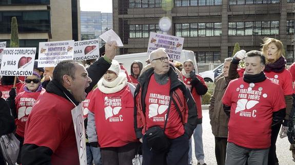 Manifestación de enfermos de hepatitis C. 