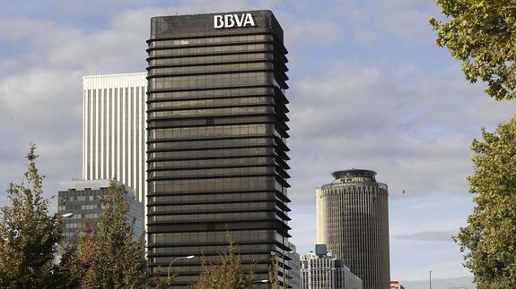 La sede del BBVA en el Paseo de la Castellana de Madrid.