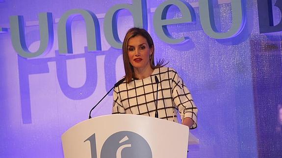 Doña Letizia, en la Fundación del Español Urgente. 