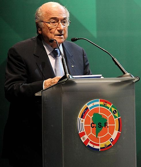 Joseph Blatter, en un acto de la Conmebol. 