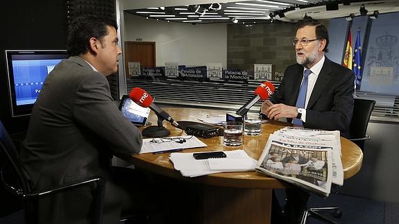 Rajoy, durante la entrevista. 