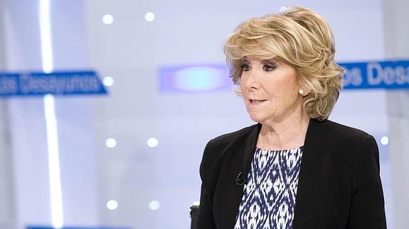 La presidenta del PP de Madrid, Esperanza Aguirre. 