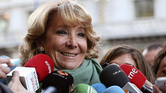 La presidenta del PP de Madrid, Esperanza Aguirre. 