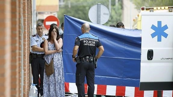 Agentes de Policía en el lugar de los hechos. 