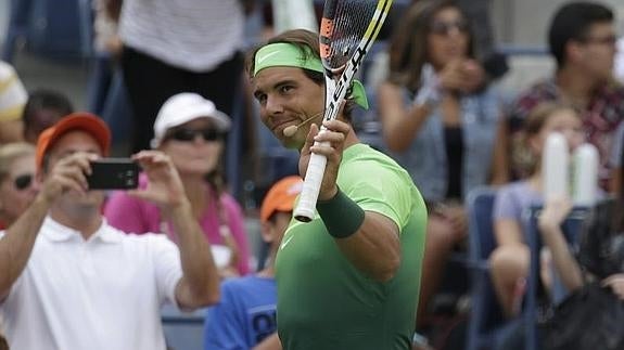 Rafa Nadal, durante un acto previo al US Open. 