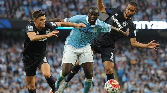 Yaya Touré, en el partido frente al West Ham. 