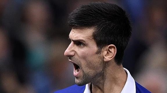 Novak Djokovic, durante el Masters 1000 de París. 