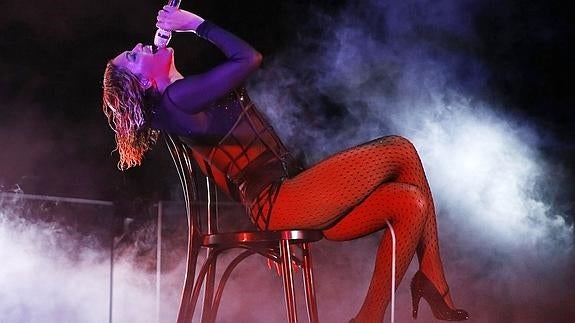 Beyonce, durante una actuación.
