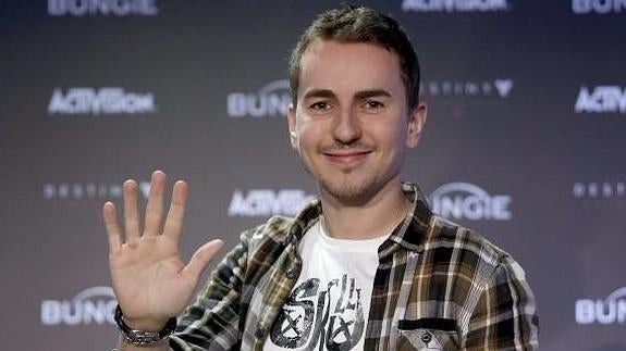 Jorge Lorenzo, en la presentación de un videojuego. 