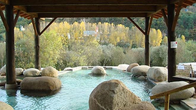 El 'onsen' de las termas Outariz, en Orense. 