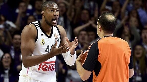 Marcus Slaughter, en un partido con el Real Madrid. 