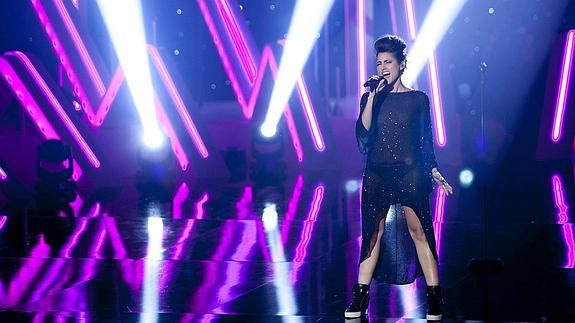 Barei durante su actuación en 'Objetivo Eurovisión'.