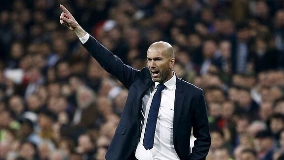 Zidane, durante un encuentro del Real Madrid. 
