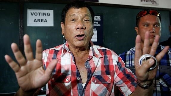 El candidato antisistema Rodrigo Duterte.