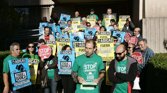 Protesta contra las cláusulas suelo. 