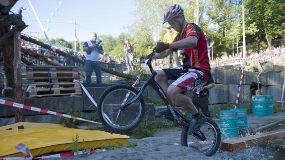 Abel Mustieles, durante una competición. 