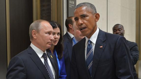 Vladímir Putin y Barack Obama. 