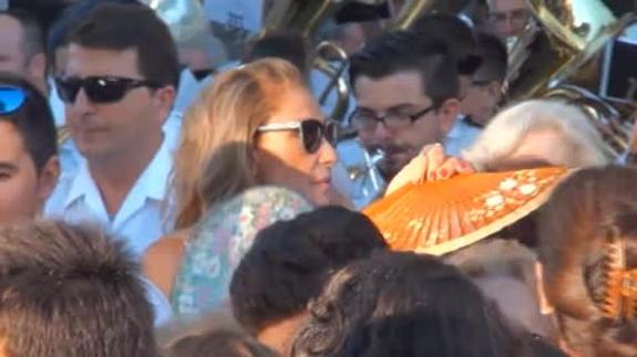 Rosa Benito bajó a la procesión de la Virgen de Regla.