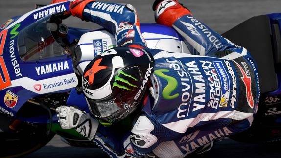 Jorge Lorenzo, durante los entrenamientos libres del GP de San Marino. 