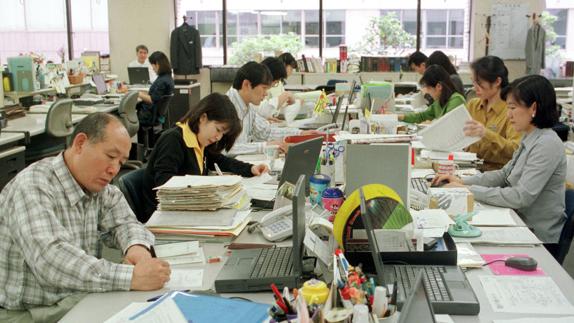 Trabajadores japoneses. 