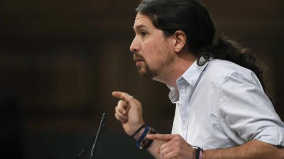 Pablo Iglesias durante su intervención.