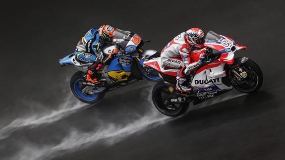 Andrea Dovizioso y Tito Rabat 