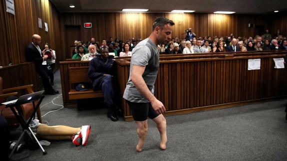 Pistorius, en el juicio. 