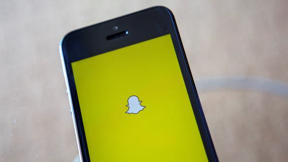 Logo de Snapchat en un teléfono móvil. 