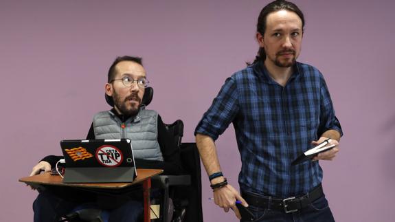 Pablo Echenique y Pablo Iglesias.