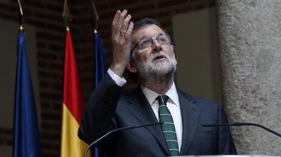 Rajoy, durante la entrega póstuma.