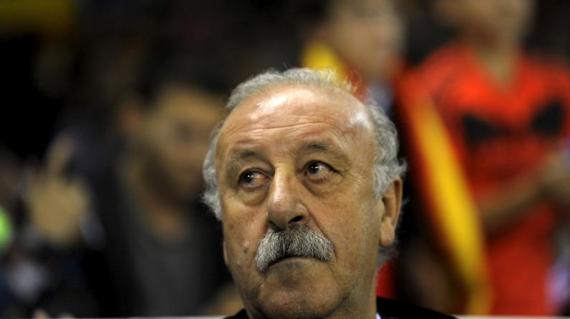 Vicente del Bosque, durante un partido. 