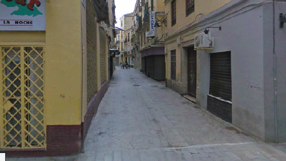 Calle del centro de Málaga donde tuvo lugar la pelea.