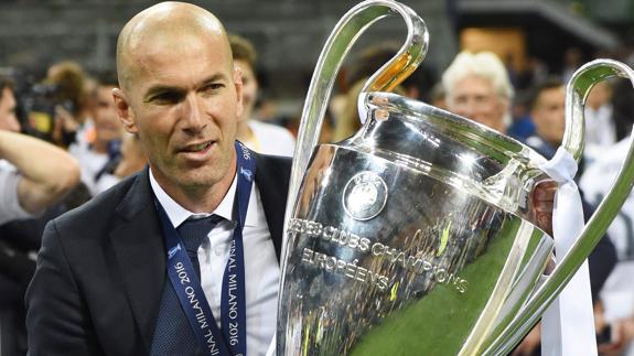 Zidane, con la Champions. 