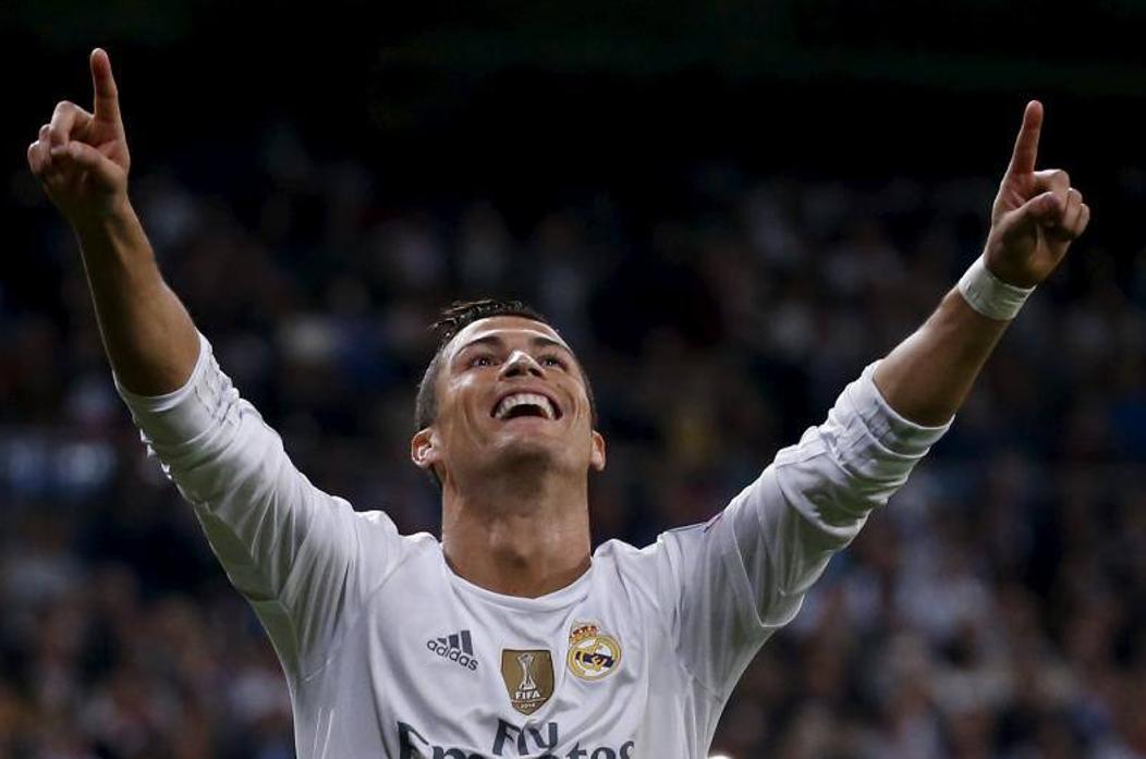Cristiano Ronaldo celebra un gol con el Real Madrid. 
