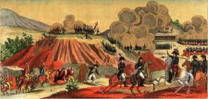 REPRODUCCIÓN. Las tropas francesas resultaron vencedoras en el enfrentamiento con españoles y asturianos, como así lo refleja este cuadro de origen francés.