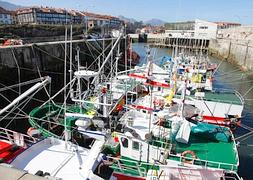 El jueves doce barcos tuvieron que alinearse de costado para protegerse del oleaje que generó la compuerta cerrada, al fondo, entre los diques del puerto deportivo . ::                             N. A.