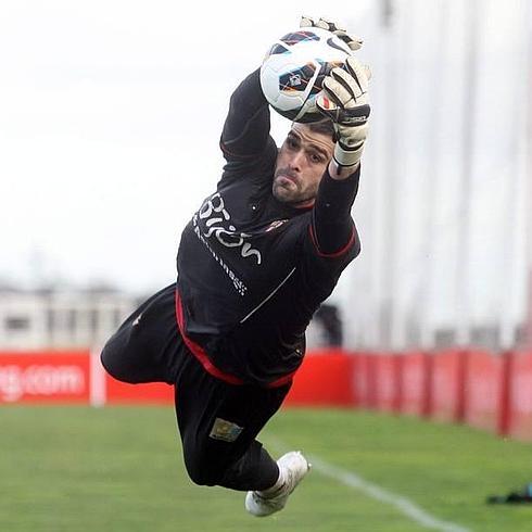 Cuéllar en un entrenamiento. 