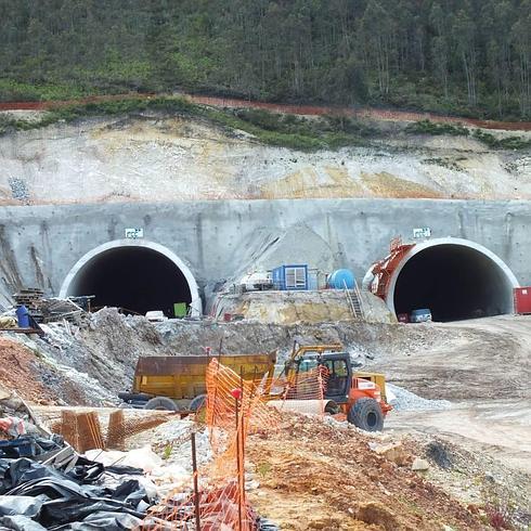 Concluyen las perforaciones en los túneles de Santiuste pertenecientes a la A-8